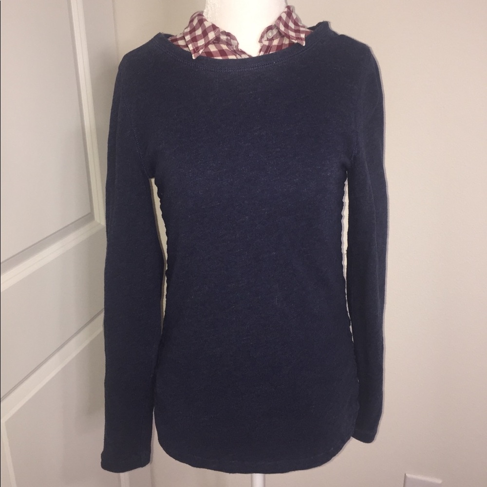 J. Crew (XS) Navy Blue Sweater with Side Slits